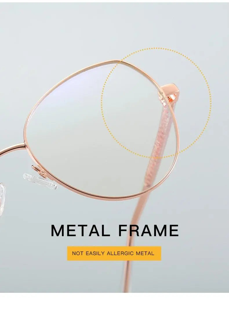 Women's Cat Eye Full Rim Alloy Prescription Glasses 3001 — view 14 | Rx Spectacle