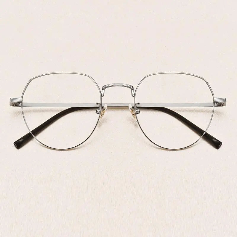 Unisex Round Full Rim Titanium Prescription Glasses 1901 — view 4 | Rx Spectacle