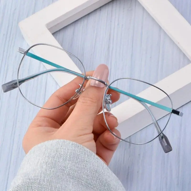 Unisex Full Rim Titanium Prescription Glasses T3929 — view 2 | Rx Spectacle