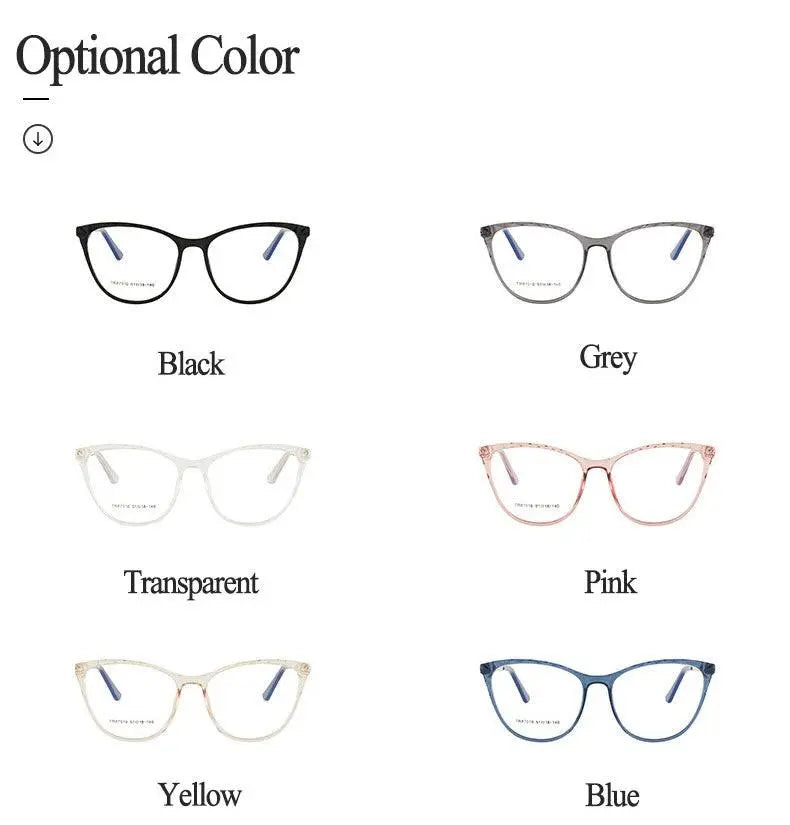 Women's Cat Eye Full Rim TR90 Prescription Glasses 7010 — view 14 | Rx Spectacle