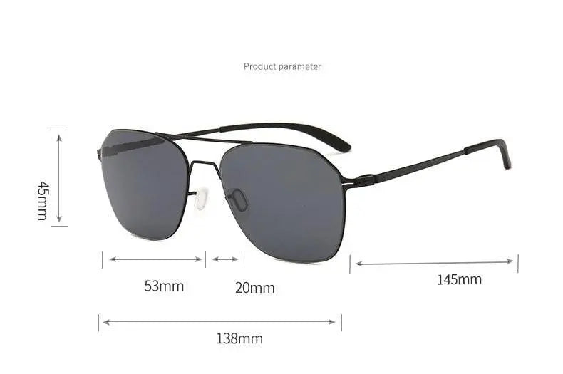 Men's Square Full Rim Alloy Double Bridge Prescription Glasses 7704 — view 11 | Rx Spectacle