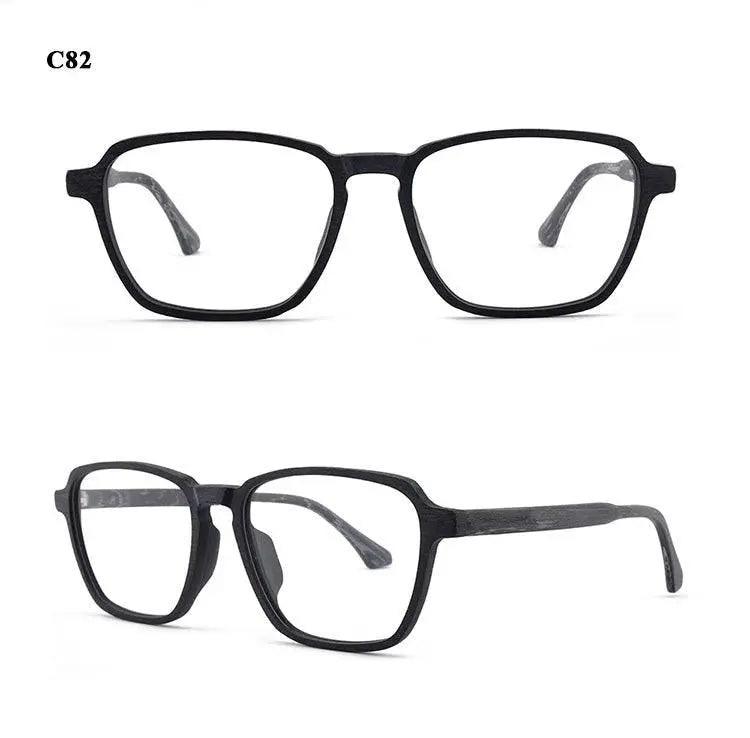 Men's Polygon Full Rim Wood Oversized Prescription Glasses 1694 — view 22 | Rx Spectacle