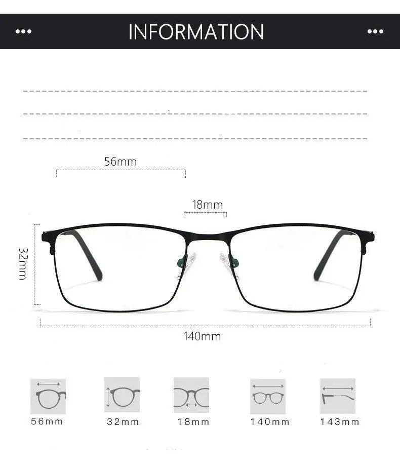 Men's Full Rim Alloy Prescription Glasses P9847 — view 11 | Rx Spectacle