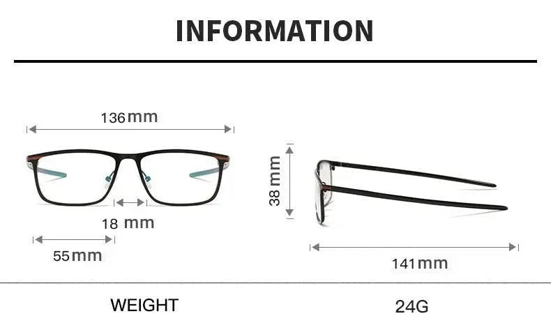 Unisex Full Rim Alloy Prescription Glasses 5138 — view 11 | Rx Spectacle