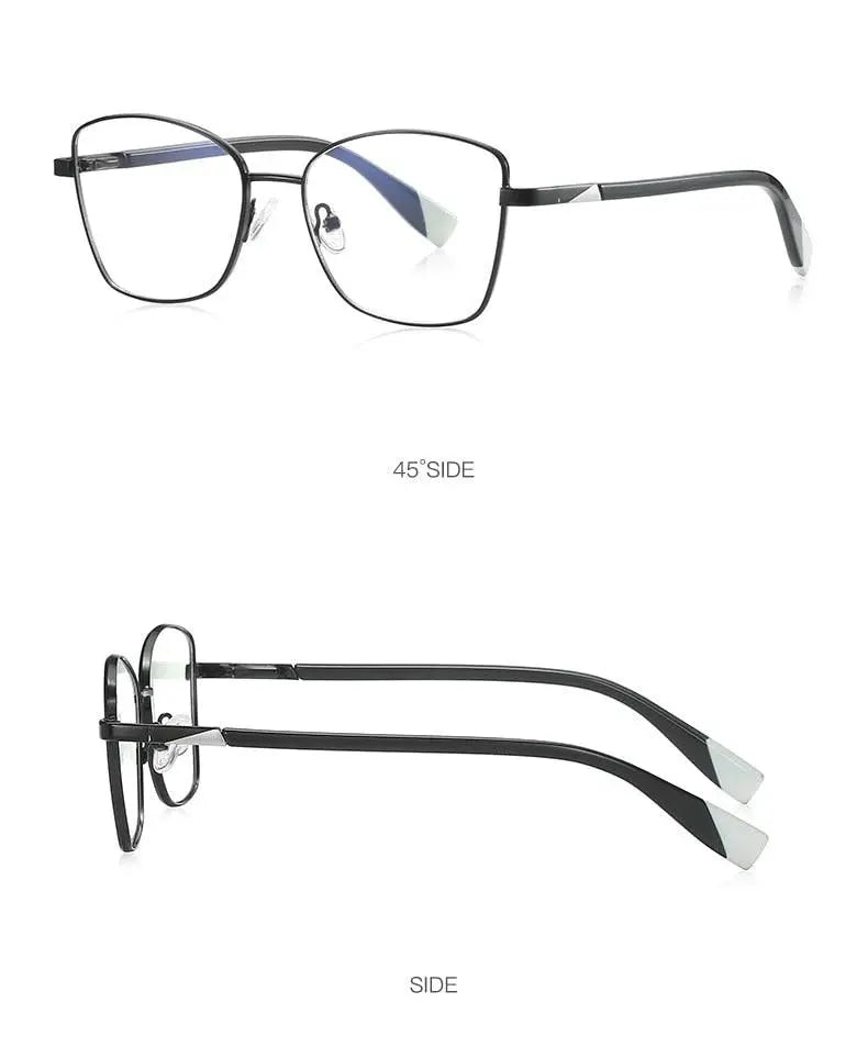 Unisex Square Full Rim Alloy Prescription Glasses 3010 — view 24 | Rx Spectacle