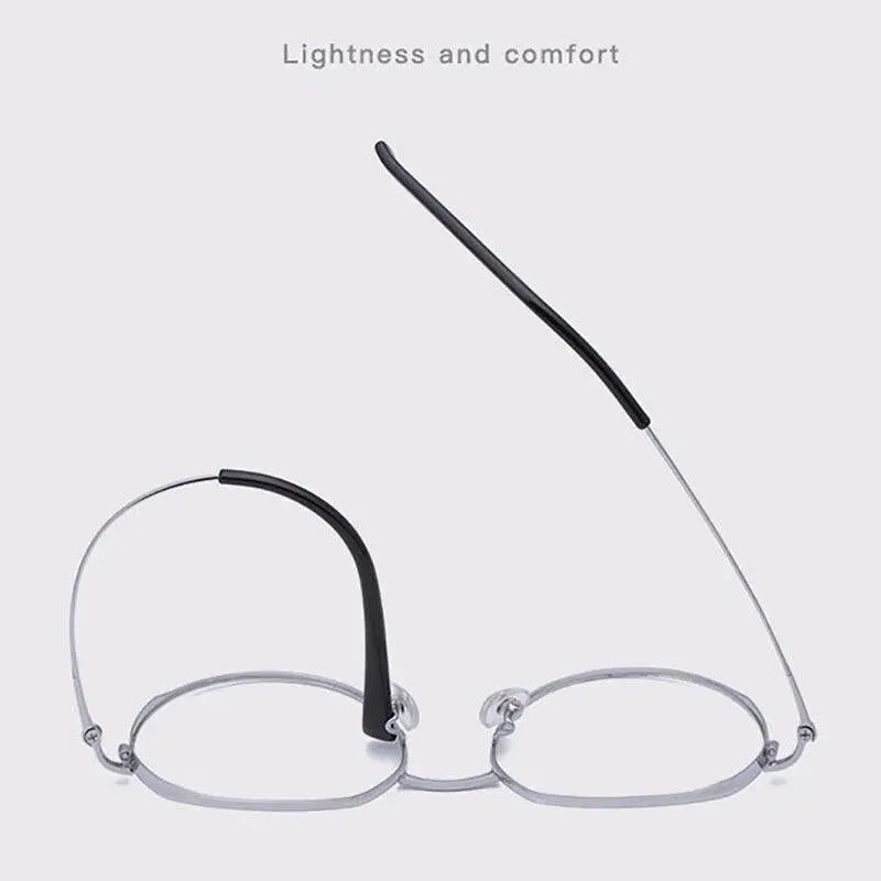 Unisex Round Full Rim Alloy Prescription Glasses 1121 — view 10 | Rx Spectacle