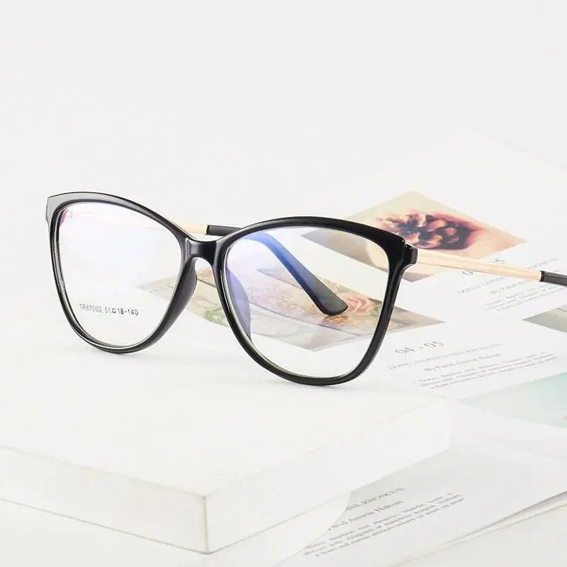 Women's Cat Eye Full Rim TR90 Prescription Glasses 7002 — view 1 | Rx Spectacle