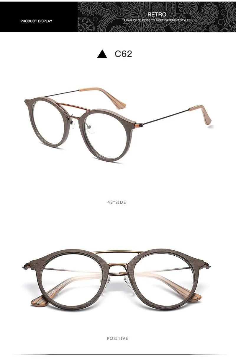 Unisex Round Full Rim Alloy Double Bridge Prescription Glasses 4821 — view 16 | Rx Spectacle