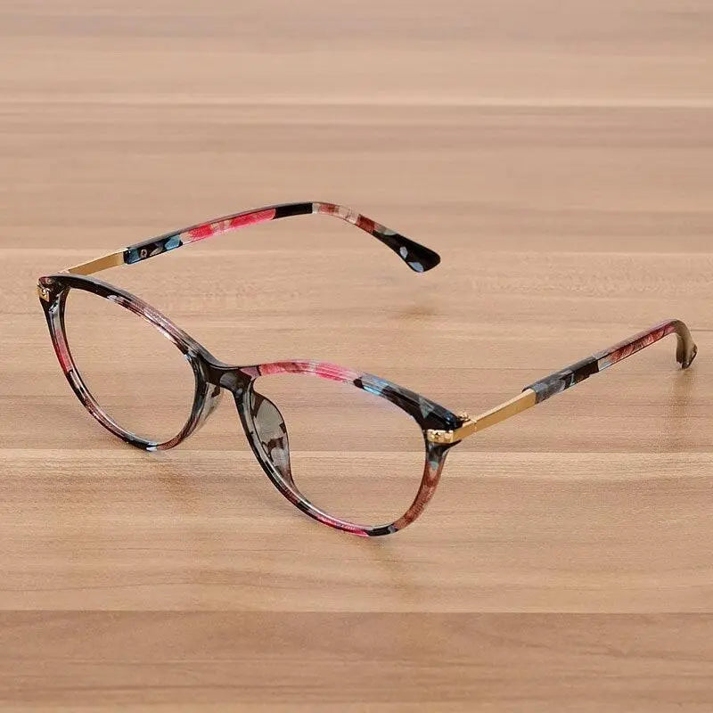 Unisex Oval Full Rim Acetate Prescription Glasses C202 — view 6 | Rx Spectacle