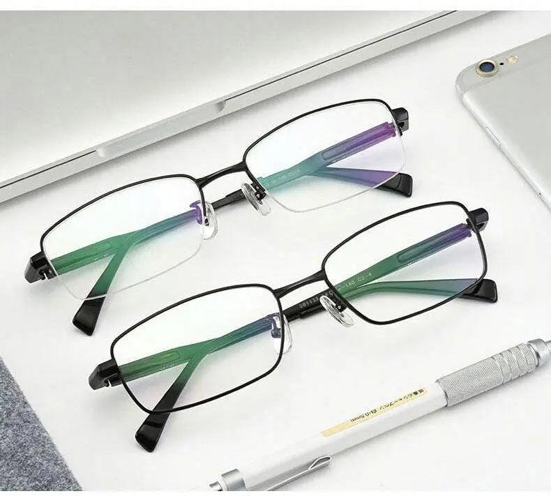 Men's Full Rim Titanium Reading Glasses 81133 — view 20 | Rx Spectacle
