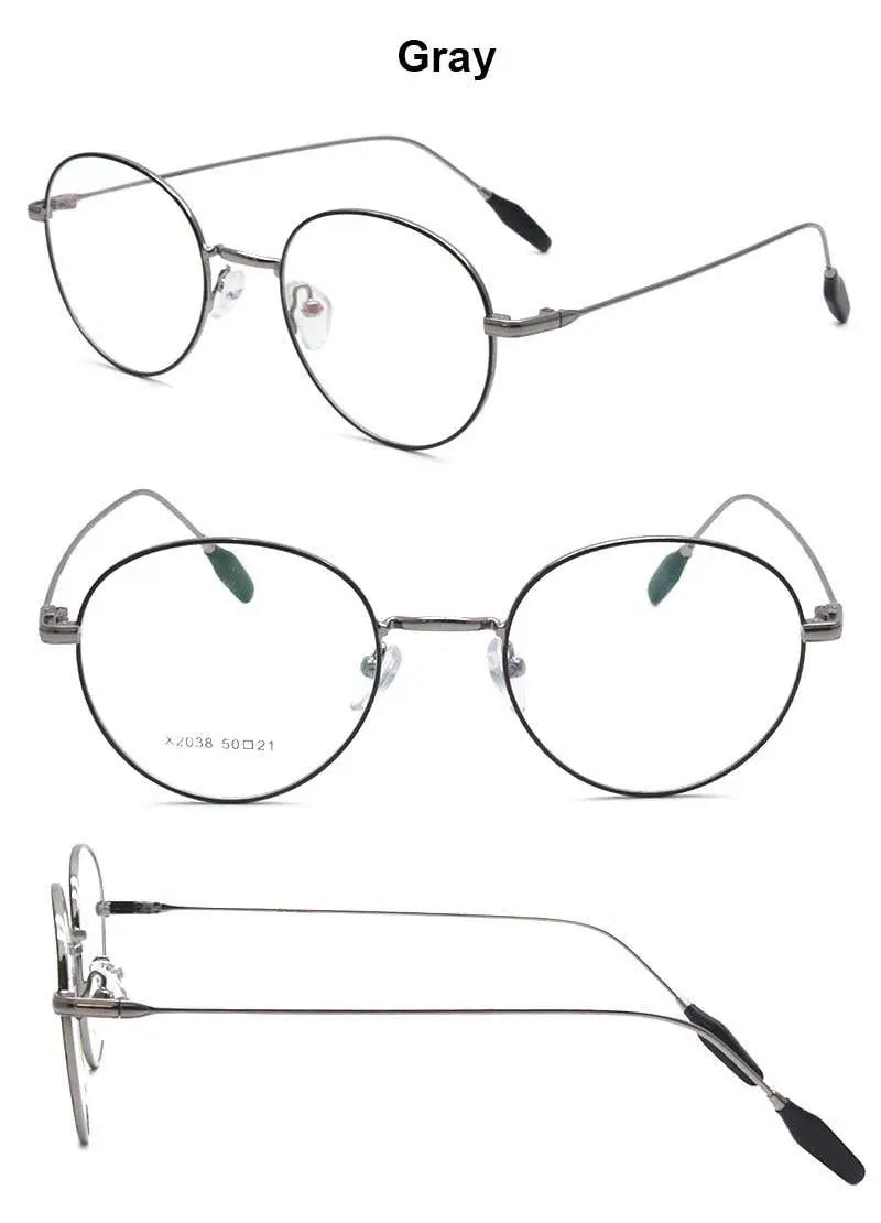 Unisex Full Rim Alloy Prescription Glasses X2038 — view 10 | Rx Spectacle