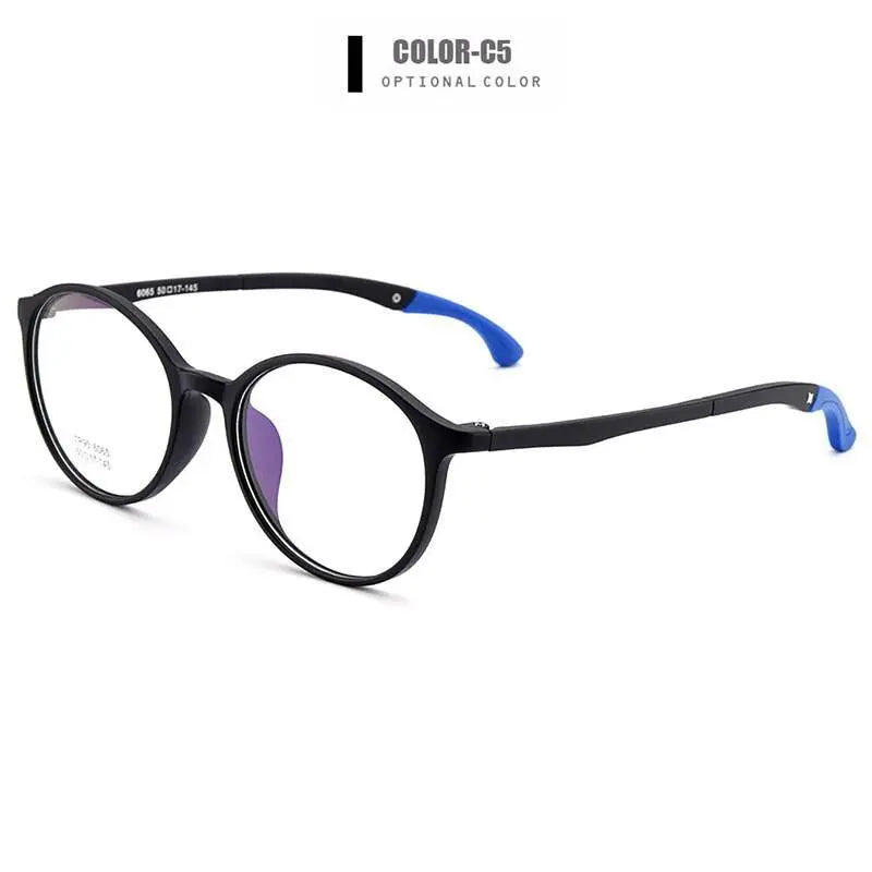 Unisex Round Full Rim TR90 Prescription Glasses M6065 — view 3 | Rx Spectacle