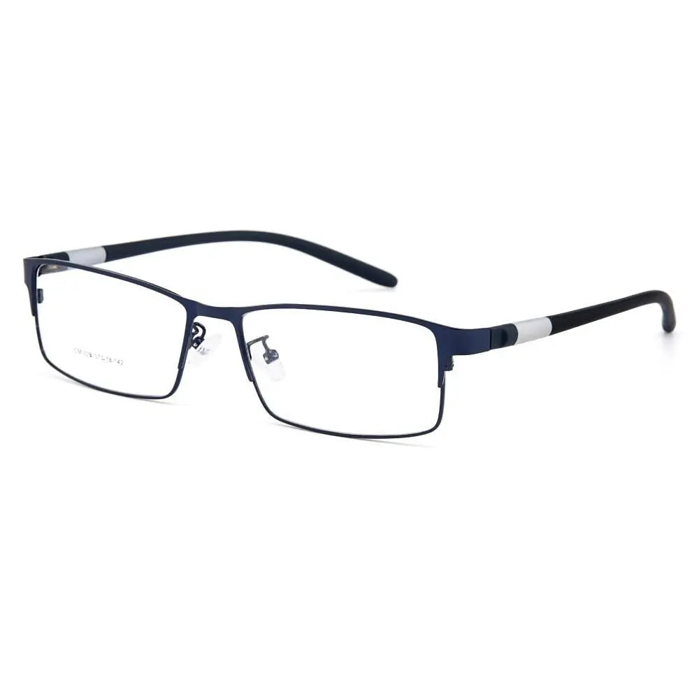 Men's Square Full Rim Titanium Prescription Glasses Y028 — view 15 | Rx Spectacle