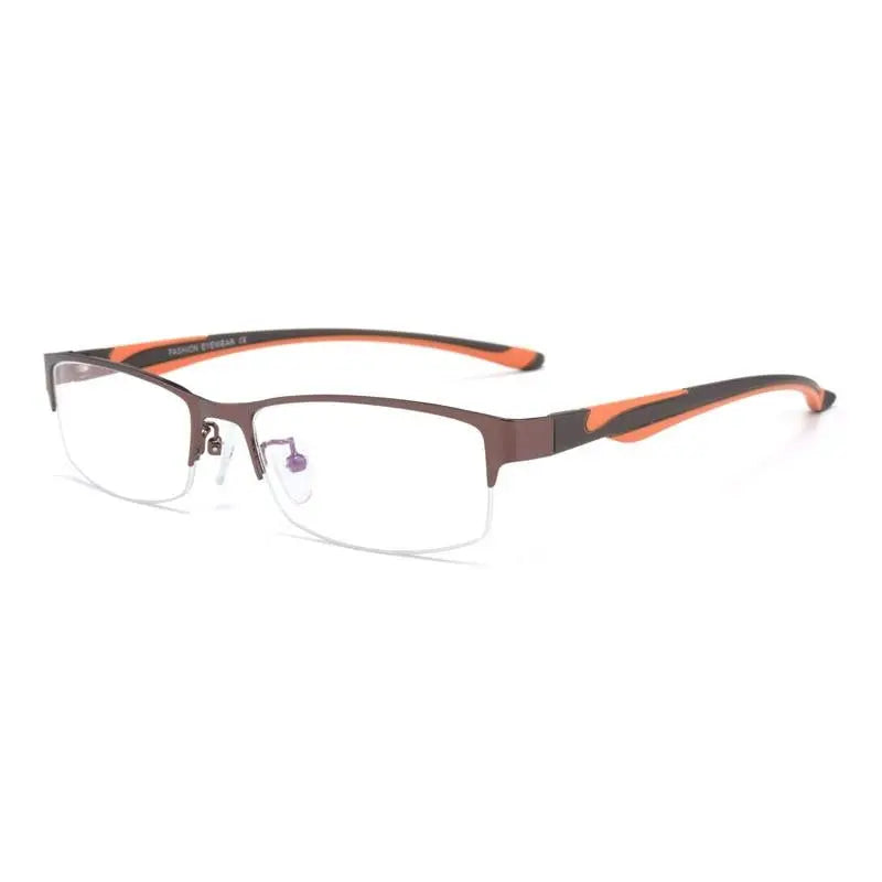 Unisex Semi-Rimless Stainless Steel Reading Glasses Xs671 — view 10 | Rx Spectacle