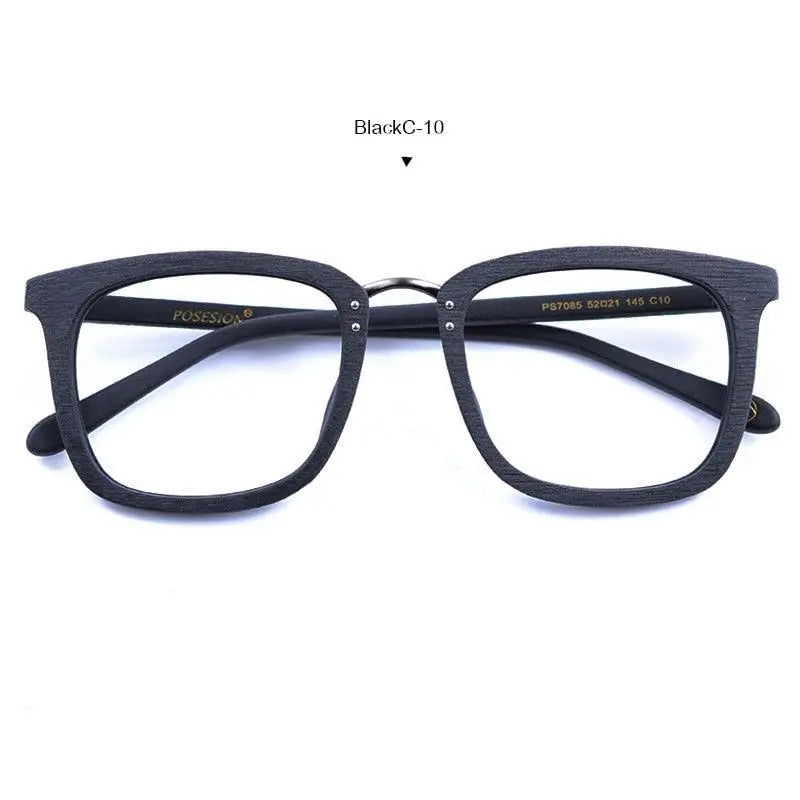 Men's Square Full Rim Alloy Prescription Glasses Ps7085 — view 5 | Rx Spectacle