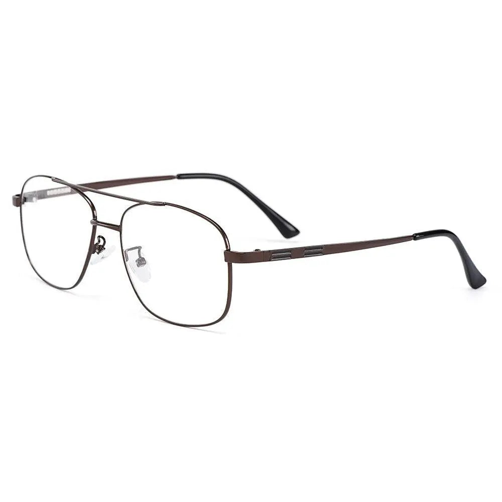 Men's Square Full Rim Titanium Prescription Glasses Y2256 — view 8 | Rx Spectacle