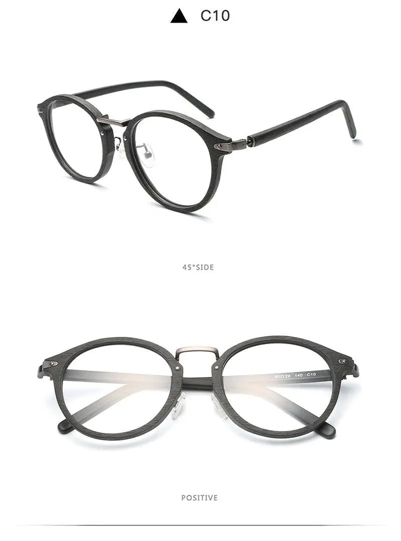 Unisex Round Full Rim Alloy Prescription Glasses Bc06 — view 22 | Rx Spectacle