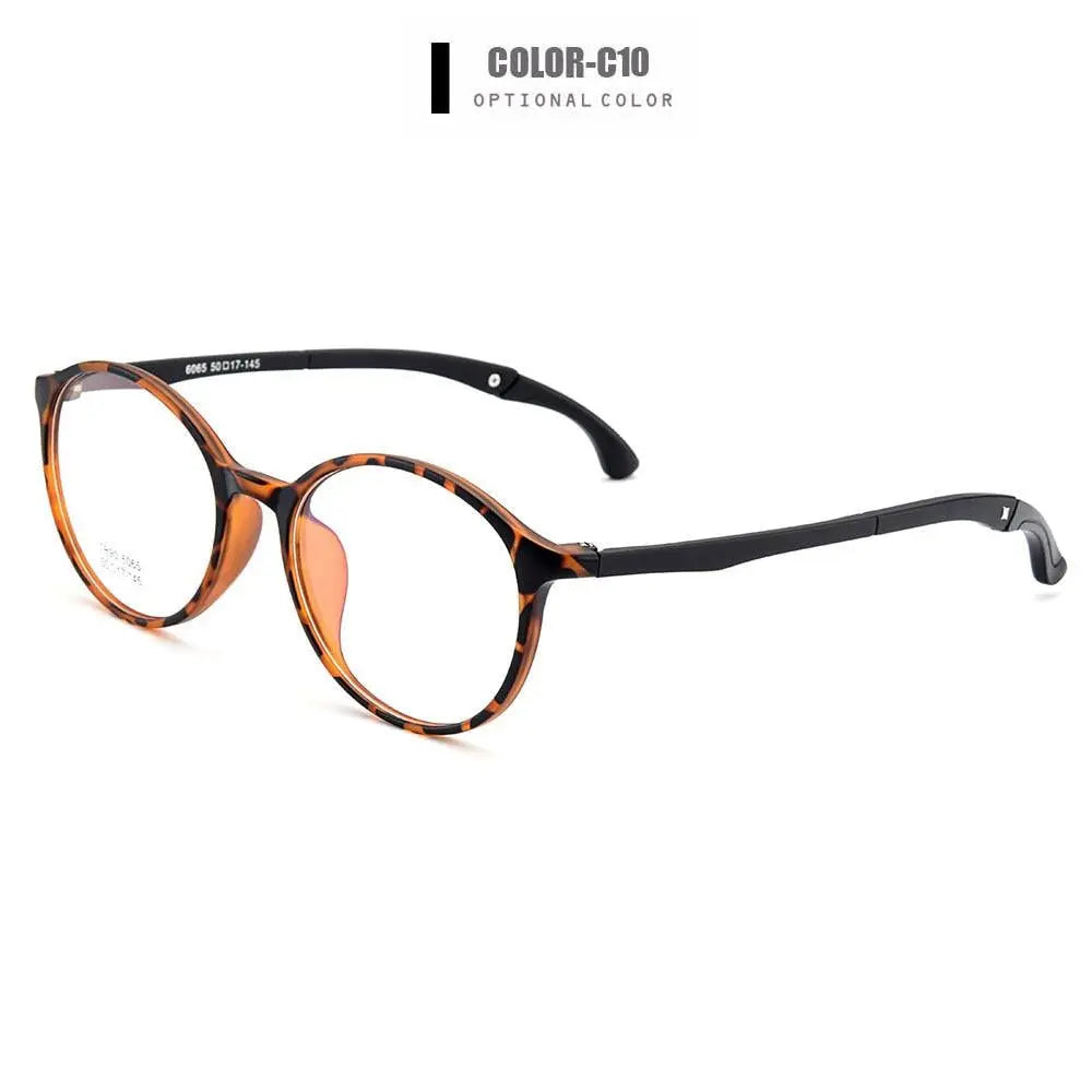 Unisex Round Full Rim TR90 Prescription Glasses M6065 — view 2 | Rx Spectacle