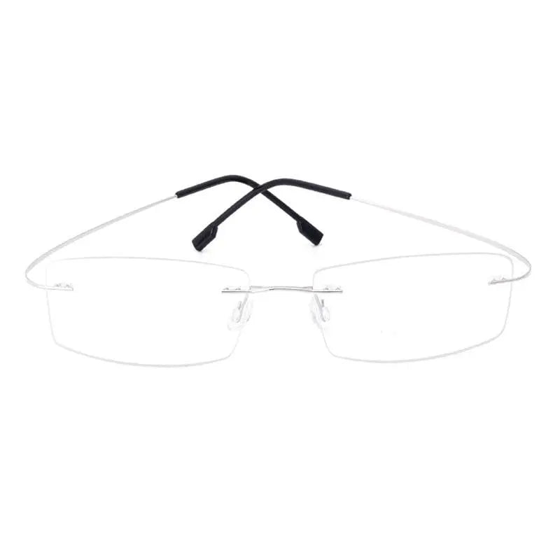Unisex Rimless Titanium Prescription Glasses J0860 — view 5 | Rx Spectacle