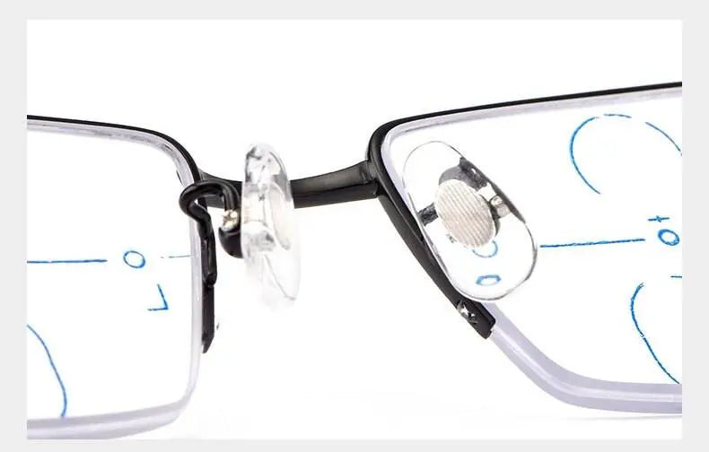 Men's Semi-Rimless Titanium Reading Glasses 1688 — view 16 | Rx Spectacle