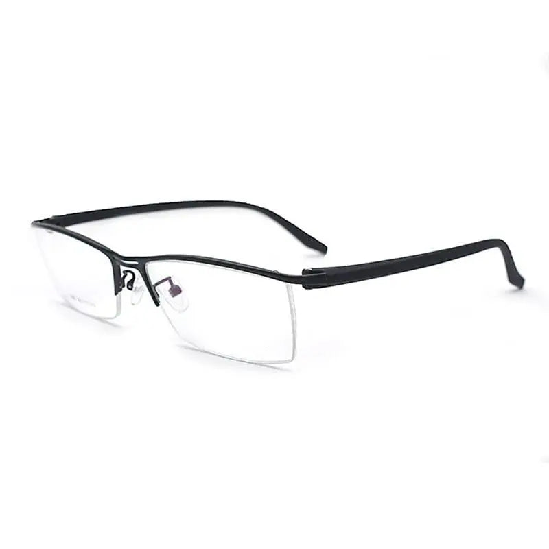 Men's Semi-Rimless Acetate Prescription Glasses 1088 — view 3 | Rx Spectacle