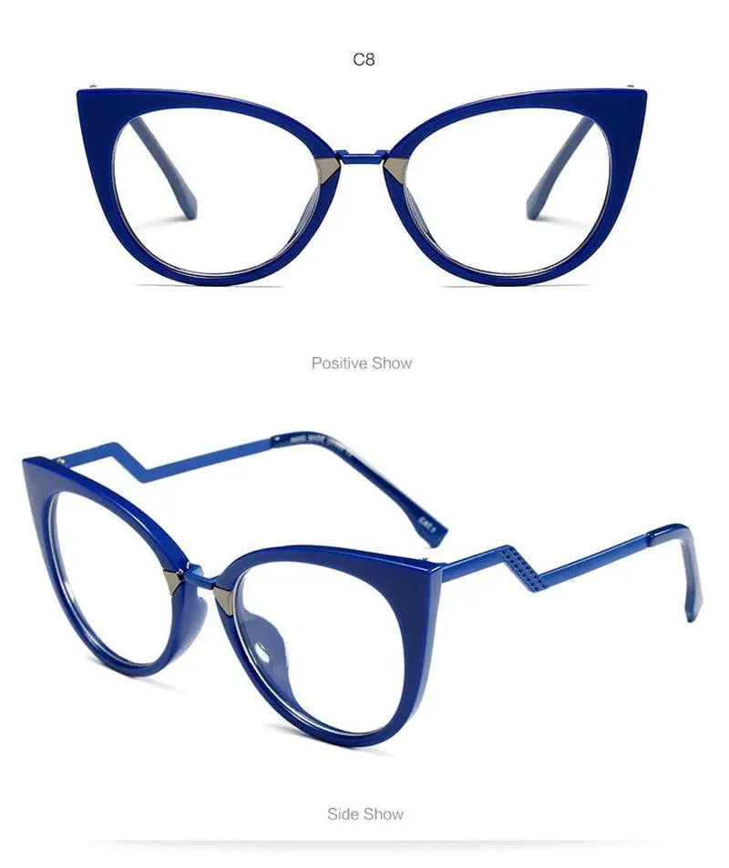 Women's Cat Eye Full Rim Acetate Prescription Glasses 97320 — view 16 | Rx Spectacle