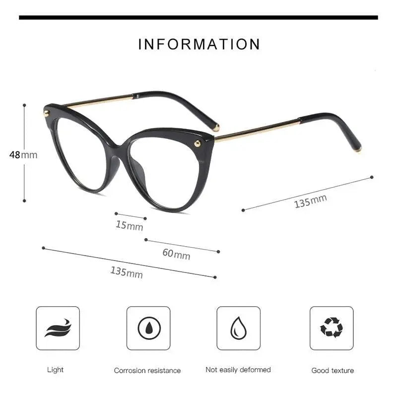 Women's Cat Eye Full Rim Acetate Prescription Glasses 93308 — view 4 | Rx Spectacle