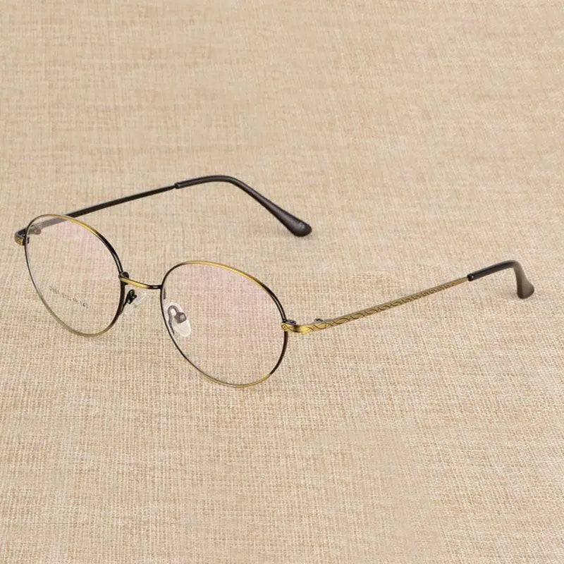 Unisex Round Full Rim Alloy Prescription Glasses J801 — view 21 | Rx Spectacle