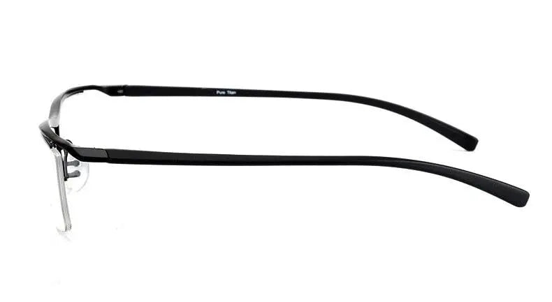 Men's Browline Semi-Rimless Titanium Prescription Glasses P8189 — view 11 | Rx Spectacle