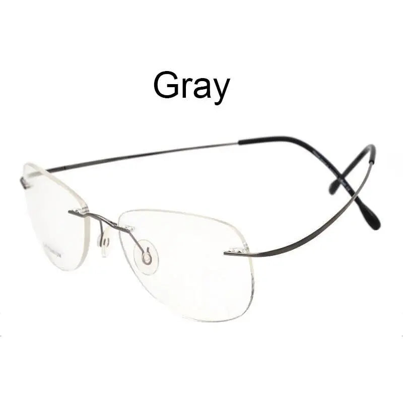 Unisex Rimless Titanium Prescription Glasses — view 5 | Rx Spectacle