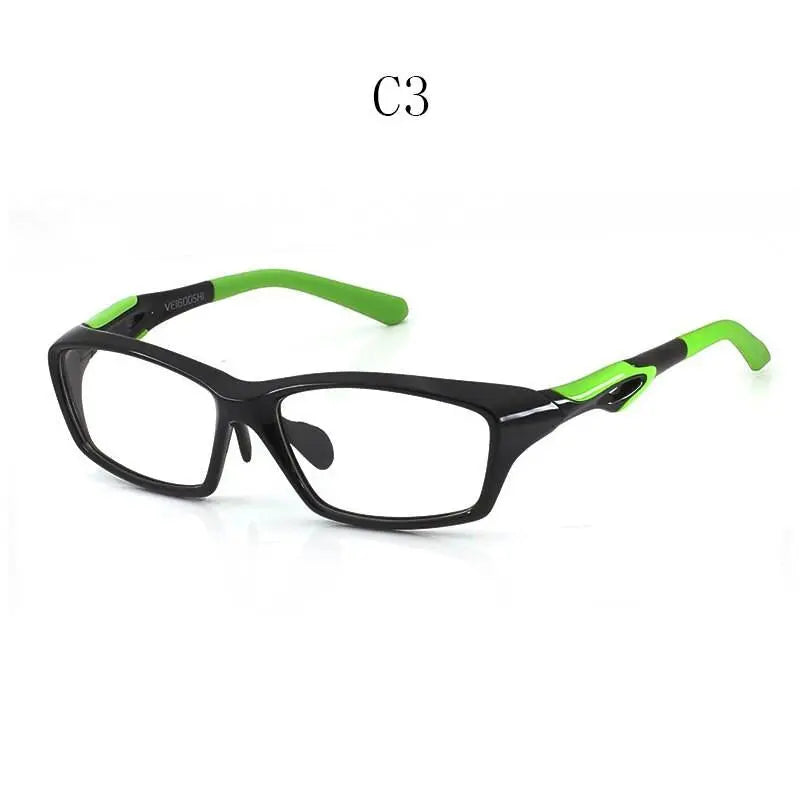 Men's Square Full Rim Titanium Sports Glasses Tr8021 — view 11 | Rx Spectacle