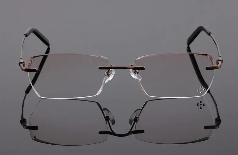 Men's Rimless Titanium Prescription Glasses 611 — view 9 | Rx Spectacle