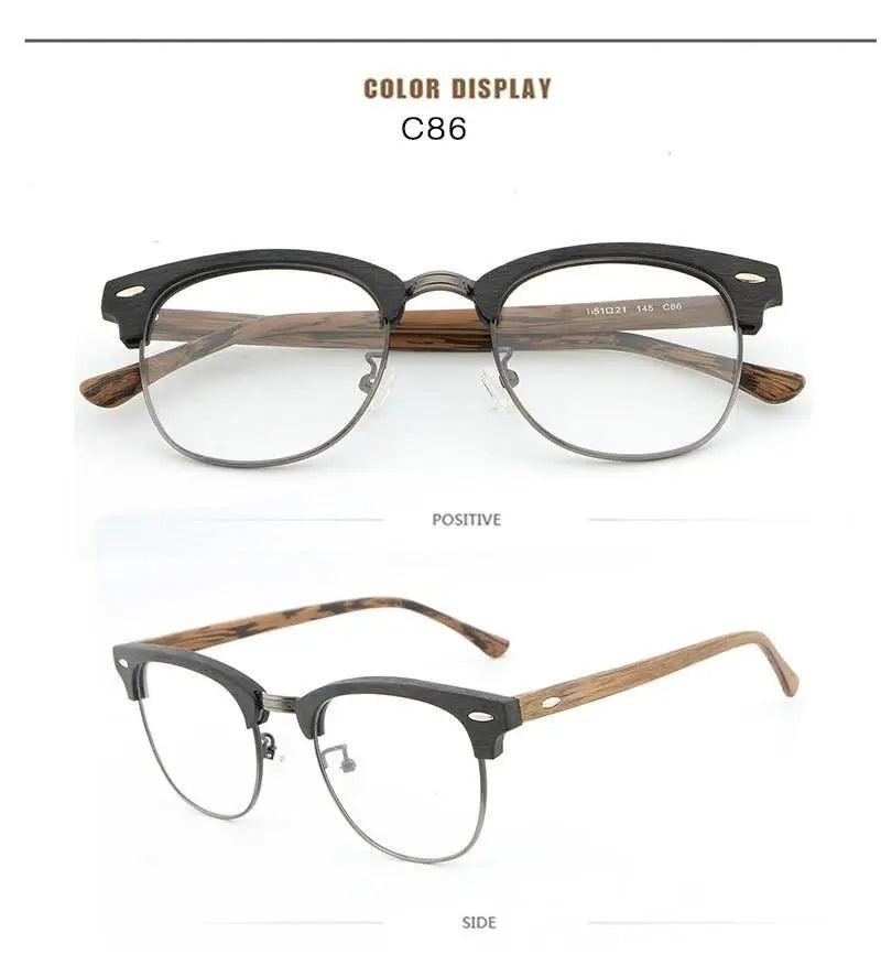 Unisex Oval Full Rim Acetate Prescription Glasses Hb027 — view 12 | Rx Spectacle