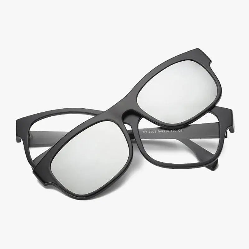Unisex Square Full Rim Clip-On Prescription Glasses 2203 — view 5 | Rx Spectacle