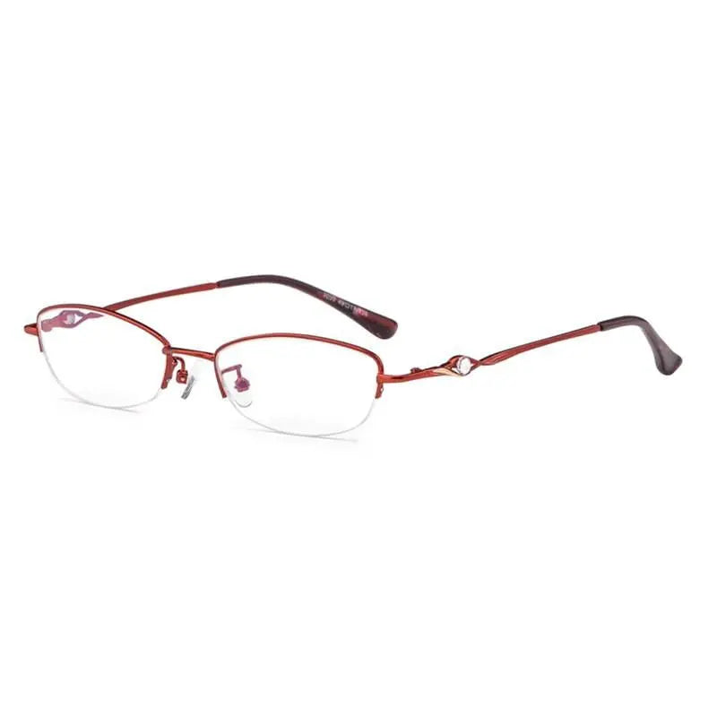 Women's Semi-Rimless Alloy Reading Glasses 3039 — view 3 | Rx Spectacle