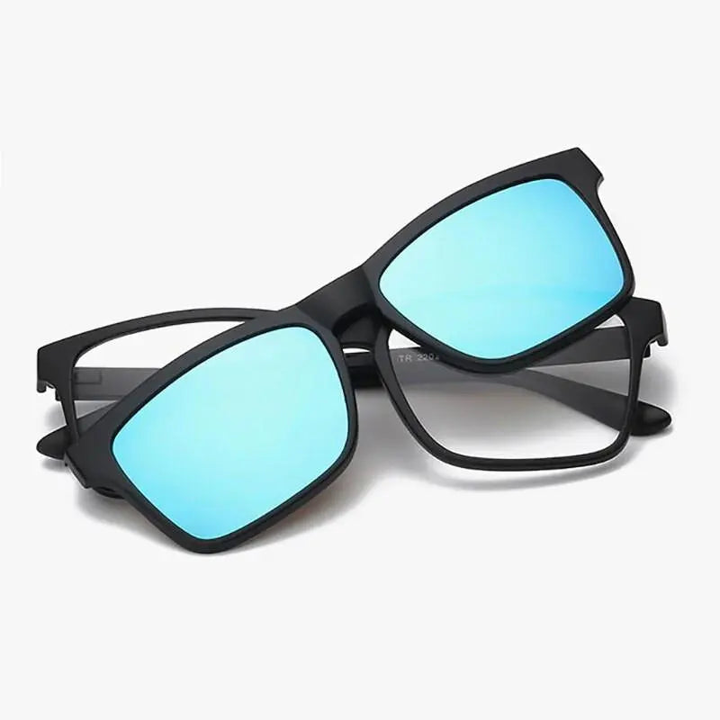 Unisex Square Full Rim Clip-On Prescription Glasses 2202 — view 18 | Rx Spectacle