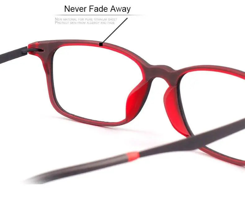 Square Full Rim Titanium Prescription Glasses 7011 — view 21 | Rx Spectacle