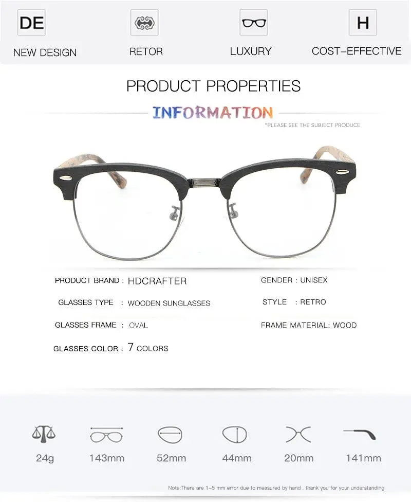 Unisex Round Full Rim Wood Prescription Glasses — view 18 | Rx Spectacle