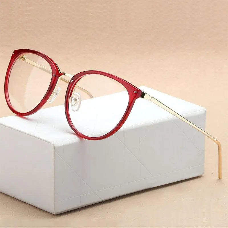 Women's Cat Eye Full Rim Alloy Prescription Glasses 5969 — view 6 | Rx Spectacle