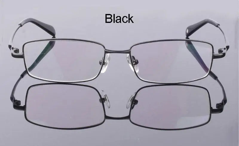 Men's Square Full Rim Titanium Prescription Glasses L9867 — view 12 | Rx Spectacle