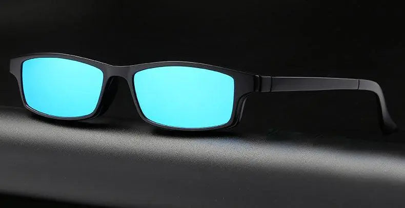 Women's Rectangular Full Rim TR90 Clip-On Prescription Glasses S206 — view 6 | Rx Spectacle