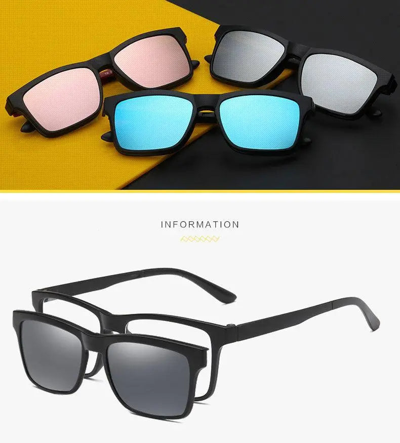 Unisex Square Full Rim Clip-On Prescription Glasses 2202 — view 9 | Rx Spectacle