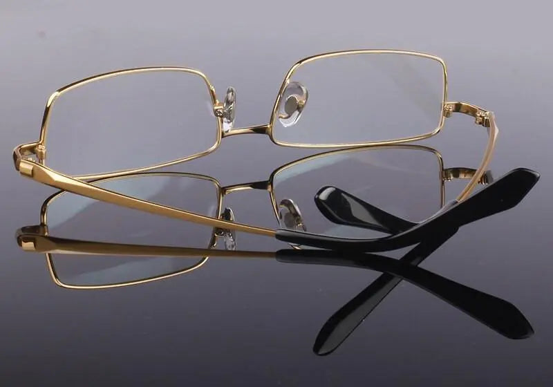 Men's Square Full Rim Titanium Prescription Glasses L9867 — view 17 | Rx Spectacle