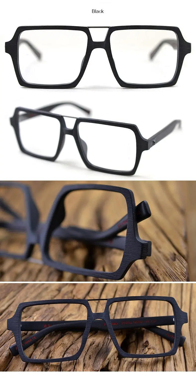 Unisex Square Full Rim Alloy Double Bridge Prescription Glasses Ps9016 — view 11 | Rx Spectacle