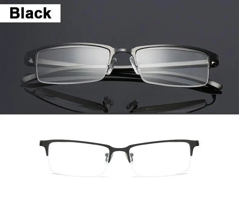 Unisex Semi-Rimless Alloy Reading Glasses Xm073 — view 10 | Rx Spectacle