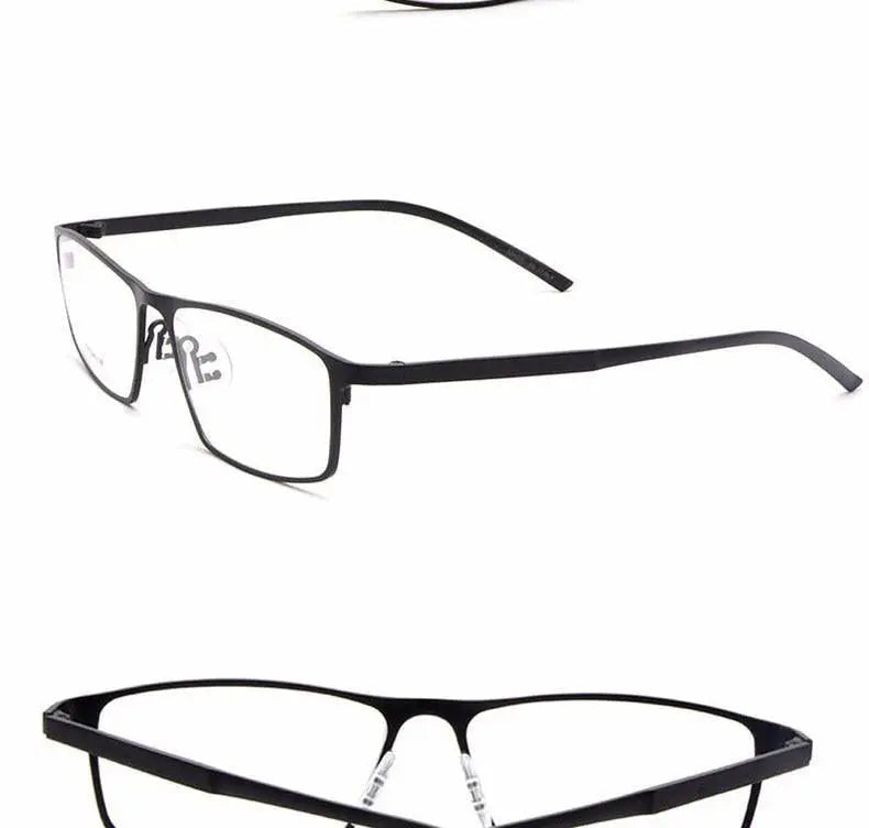 Men's Square Full Rim Titanium Prescription Glasses P8184 — view 13 | Rx Spectacle