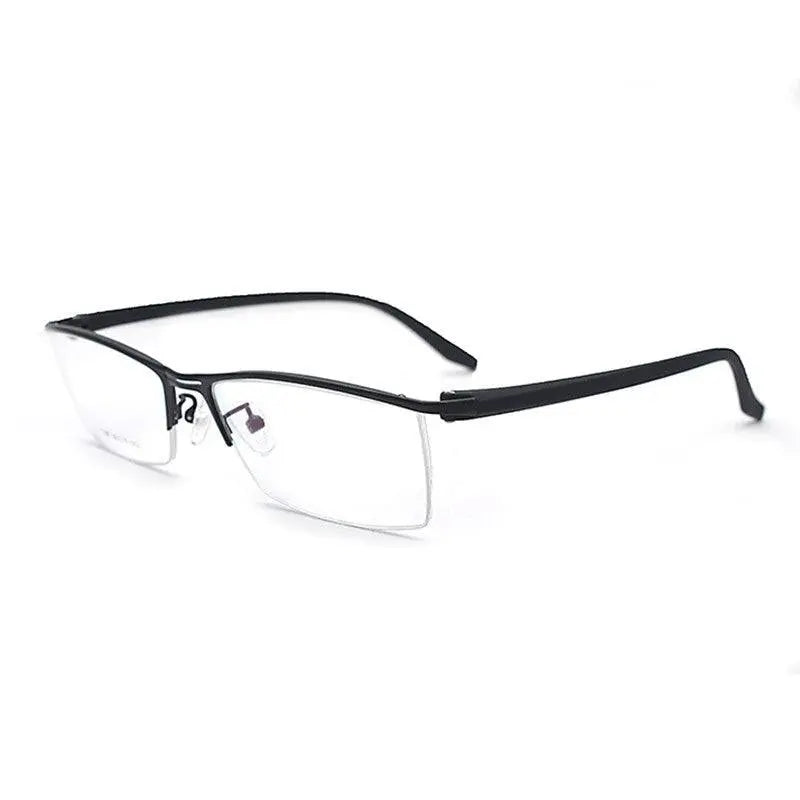 Men's Semi-Rimless Acetate Prescription Glasses 1088 — view 9 | Rx Spectacle