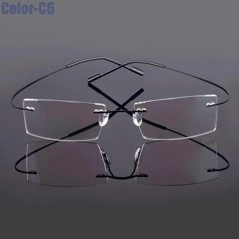 Unisex Rimless Titanium Prescription Glasses 5018 — view 13 | Rx Spectacle