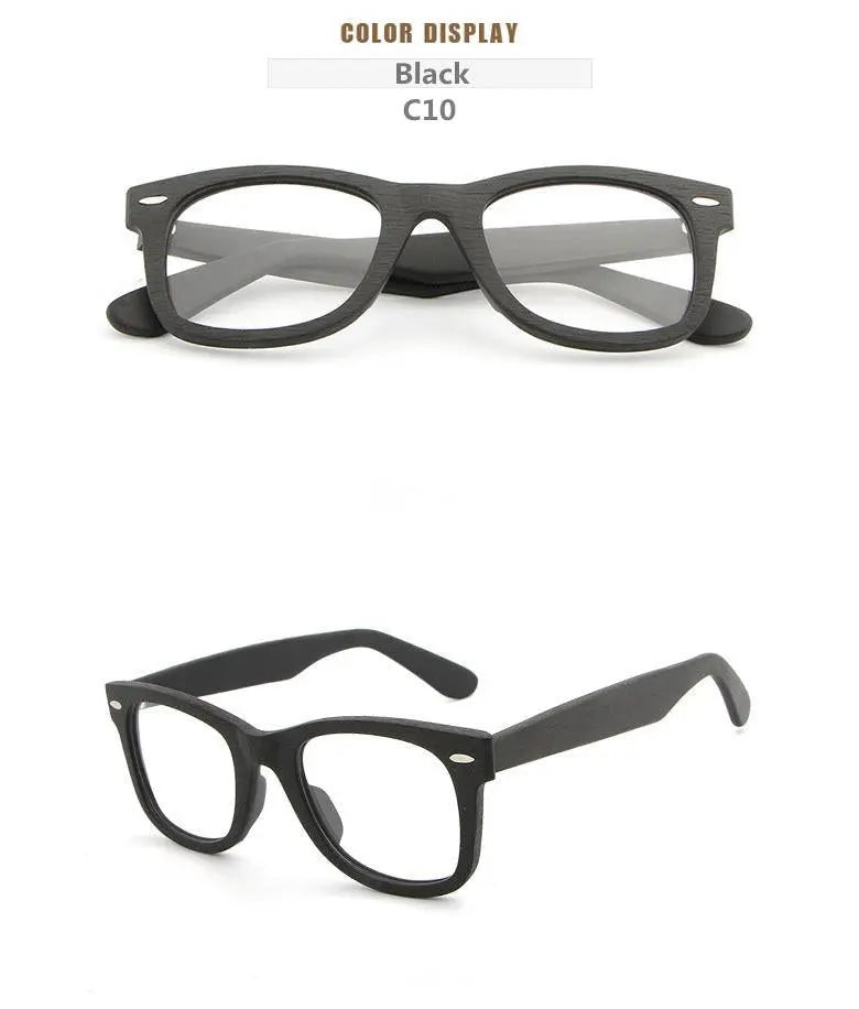 Unisex Square Full Rim Wood Prescription Glasses Lhb031 — view 23 | Rx Spectacle