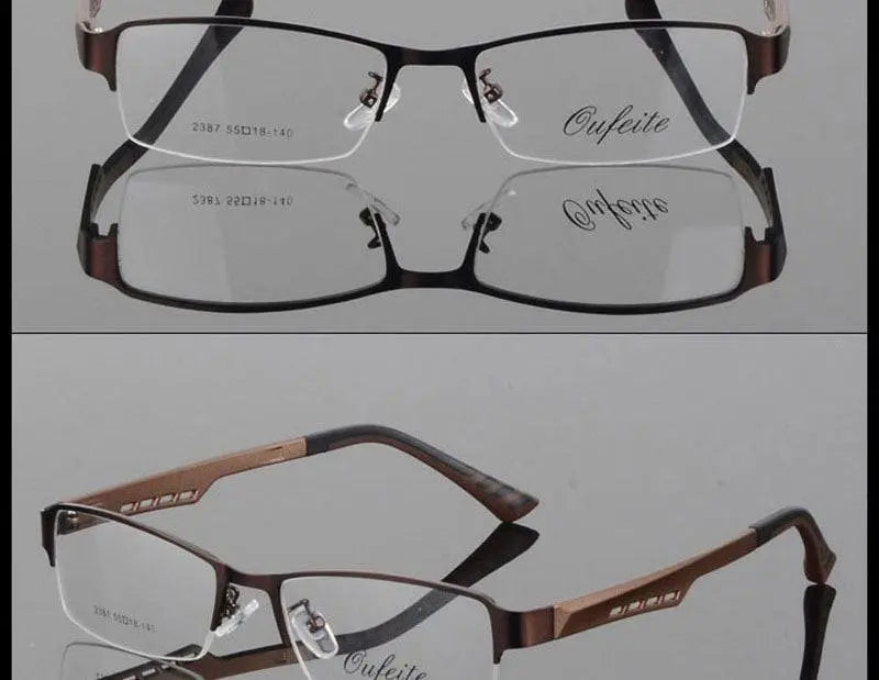 Women's Semi-Rimless Alloy Prescription Glasses 2387 — view 21 | Rx Spectacle